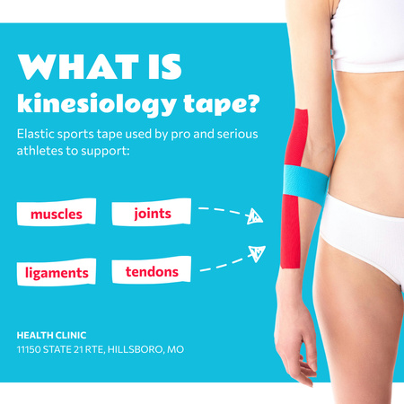 What is Kinesiology Tape Instagram Design Template