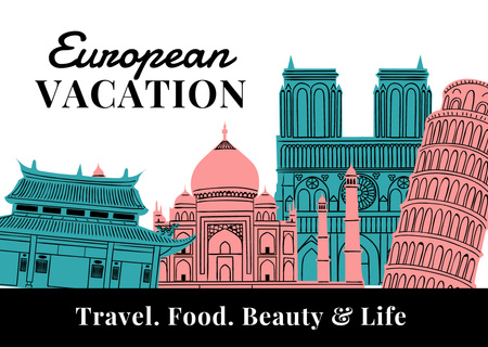 Designvorlage Travel Tour Offer für Postcard