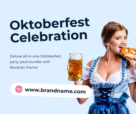 Designvorlage Oktoberfest Celebration Announcement für Facebook