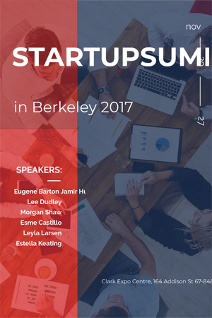 Startup summit Announcement Pinterest tervezősablon