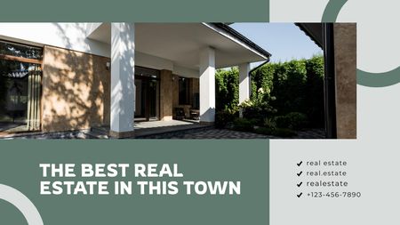 Designvorlage The Best Real Estate In This Town Blog Banner für Title