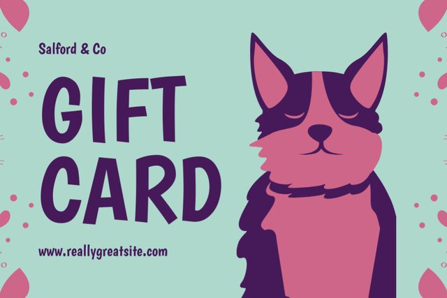 Animal Care Goods Discount Gift Certificate – шаблон для дизайна