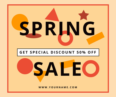 Platilla de diseño Bright Spring Sale Announcement With Special Discounts Facebook