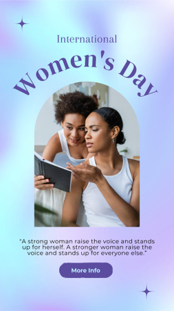 Plantilla de diseño de Women's Day Celebration with Inspiring Phrase Instagram Story 