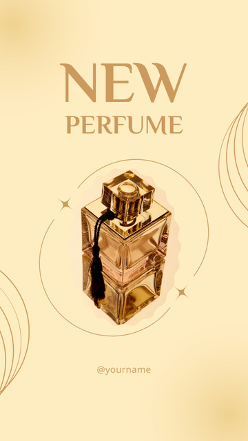 New Perfume Collection in Yellow Instagram Story tervezősablon