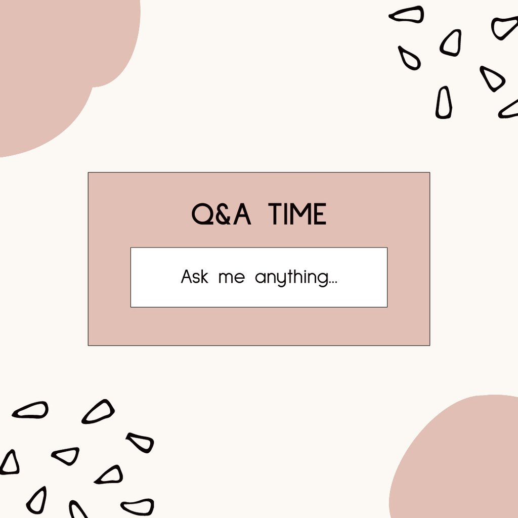 Template di design Q&A Notification with Pastel Pattern Instagram