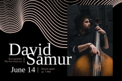 Awesome Music Concert Announcement with Double Bass Player