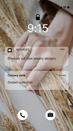 Gold Jewelry Collection Ad Instagram Story Design Template