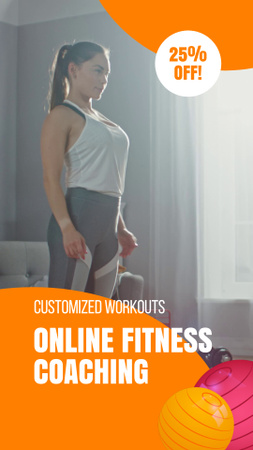 Customized Online Fitness Coaching With Discount Offer TikTok Video Design Template