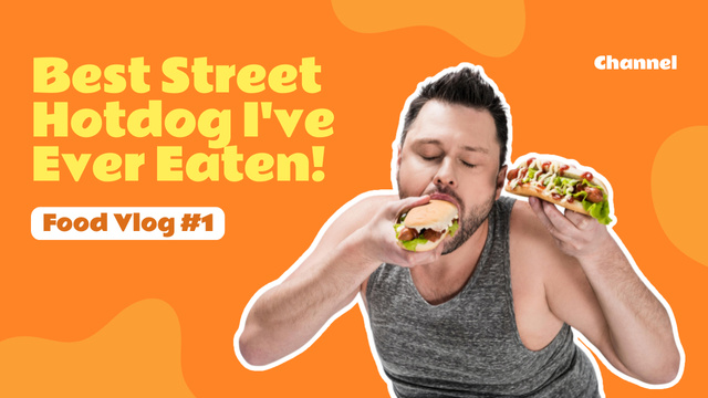 Best Street Hot Dog Ad Youtube Thumbnail Design Template