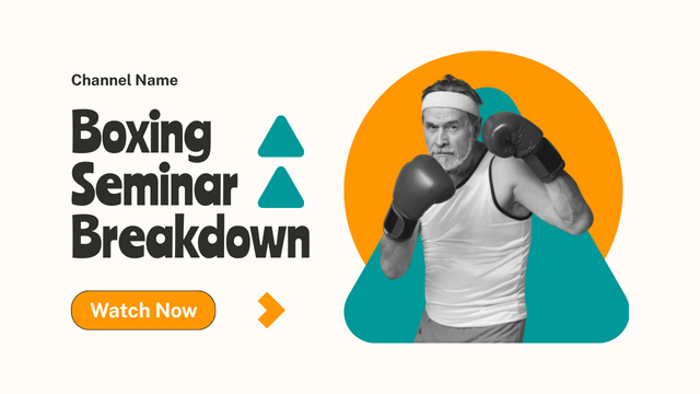 Designvorlage Blog about Boxing Seminar für Youtube Thumbnail