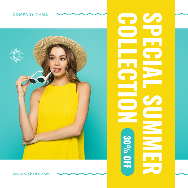 Plantilla de diseño de Summer Fashion Clothes and Accessories Sale Instagram 