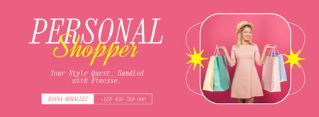 Platilla de diseño Personal Fashion Shopper and Adviser Facebook cover