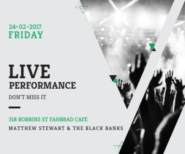 Matthew Stewart & The Black Banks live performance Medium Rectangleデザインテンプレート