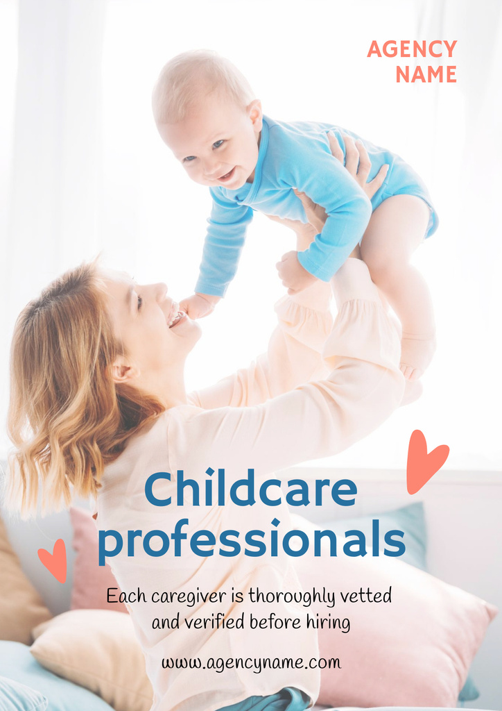 Professional Childcare Services Poster Πρότυπο σχεδίασης