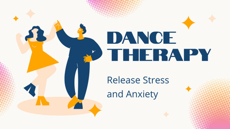 Template di design Invito alla danza terapia con illustrazione della coppia Youtube Thumbnail