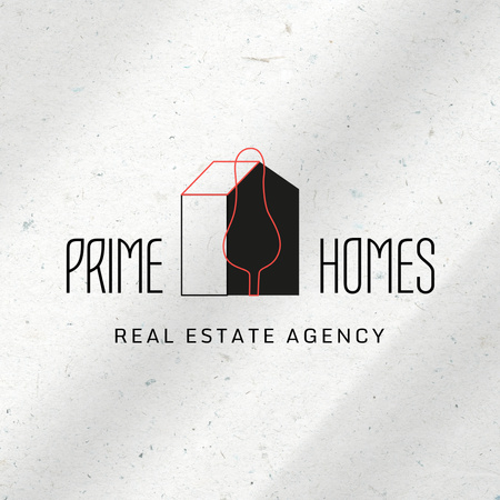 Modèle de visuel Promotion du service d'agence immobilière certifiée - Animated Logo