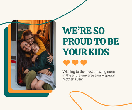 Designvorlage Mother's Day Personal Greeting für Facebook