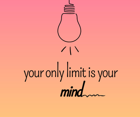 Phrase about Mind Limits Facebook – шаблон для дизайну
