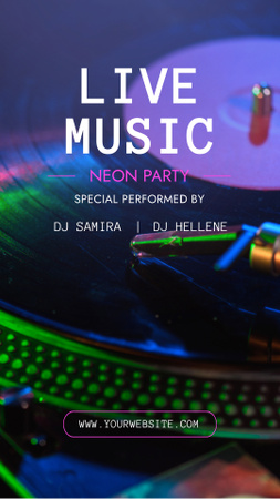 Platilla de diseño Live Music Party Announcement Instagram Story