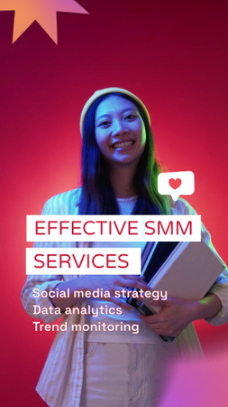 Ontwerpsjabloon van TikTok Video van Essentiële SMM-services en promotie voor marketingbureaus