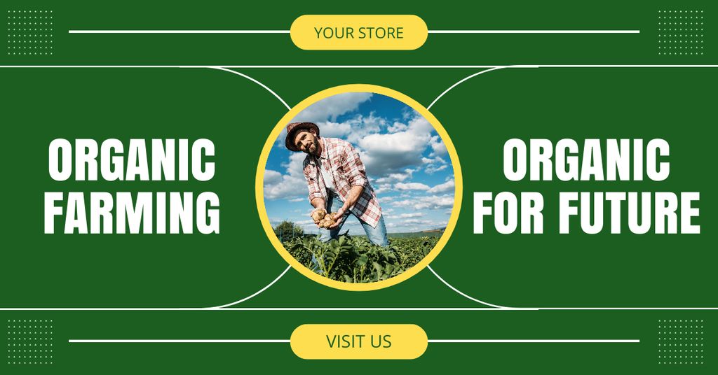 Designvorlage Future Organic Farm Offer für Facebook AD