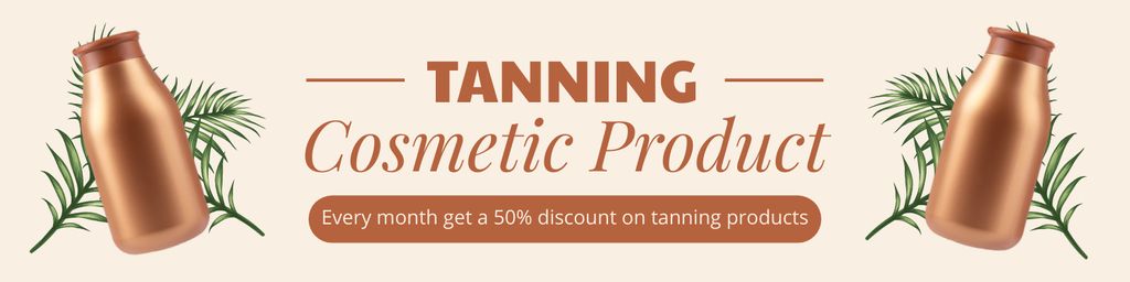 Bronze Tanning Product Sale Offer Twitter Design Template