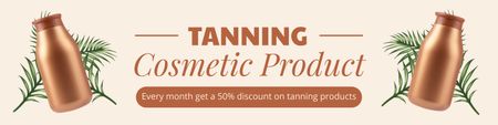 Bronze Tanning Product Sale Offer Twitter Design Template