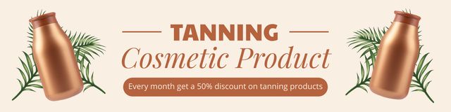 Bronze Tanning Product Sale Offer Twitterデザインテンプレート