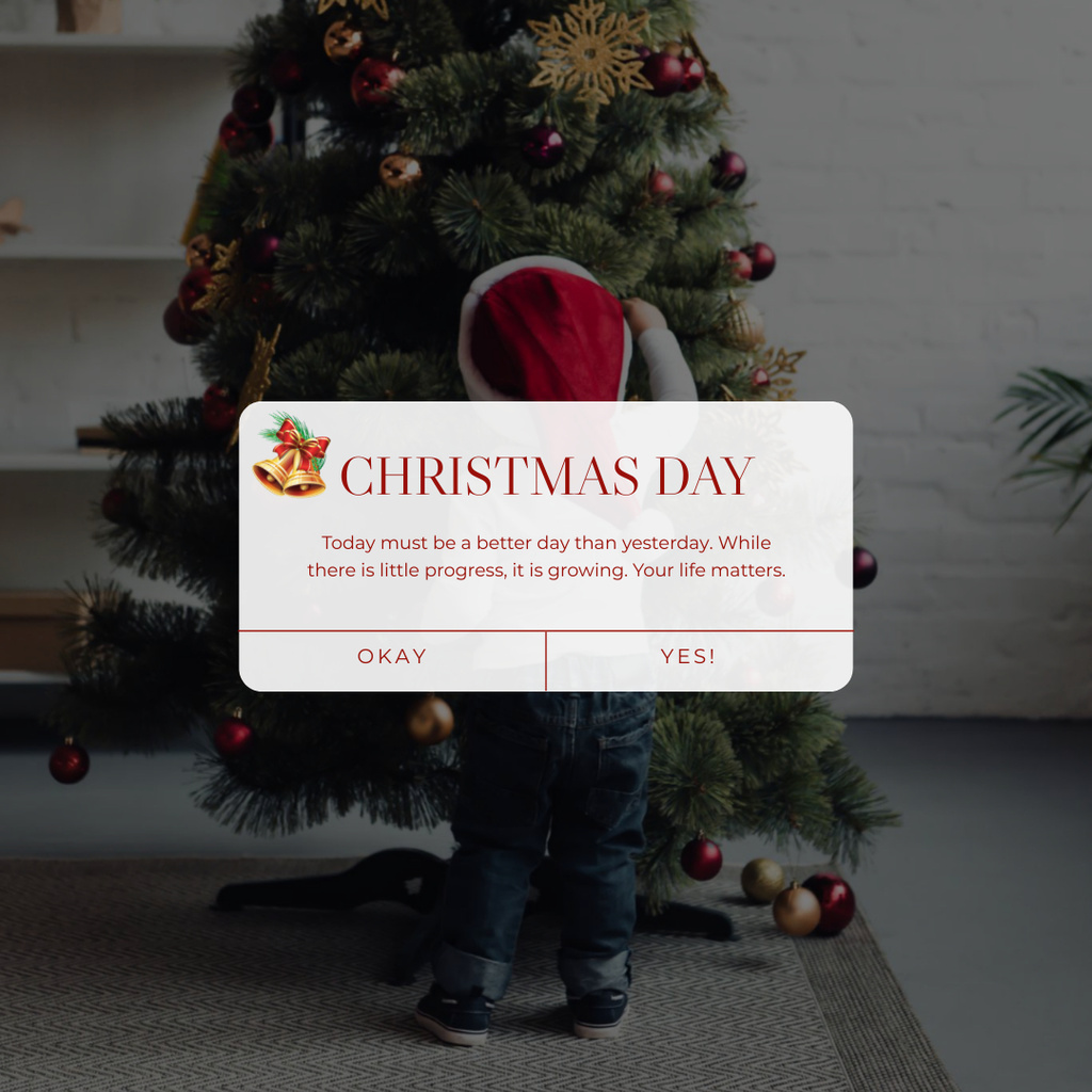 Christmas Day Reminder Instagram Modelo de Design
