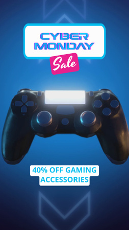 Cyber Monday Sale with Rotating Gaming Console TikTok Video Design Template