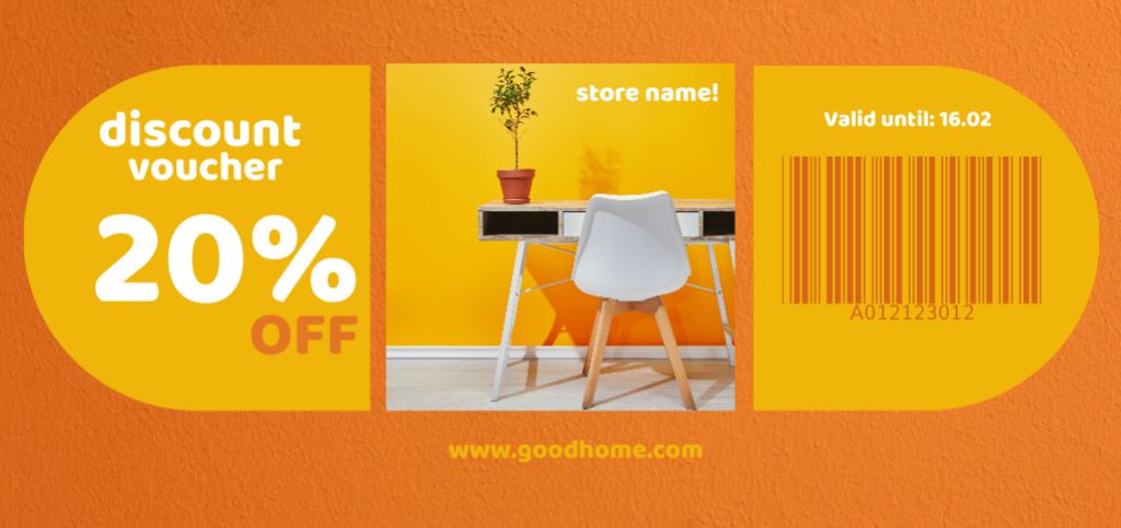 Household Goods Discount Voucher Offer Coupon Din Large Design Template