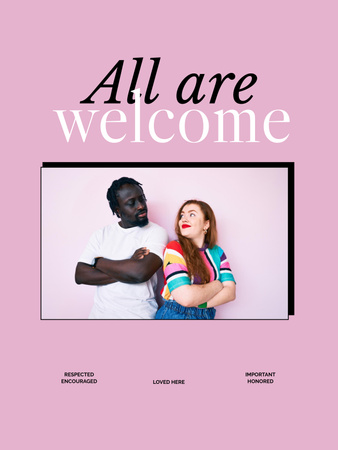 Szablon projektu Inspirational Phrase with Diverse People Poster US