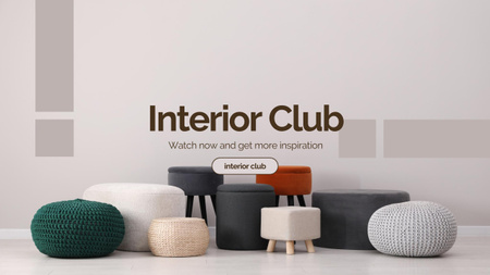 Platilla de diseño Interior Club for Inspiration Youtube