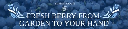 Offer of Fresh Blueberries from Garden Ebay Store Billboard Design Template