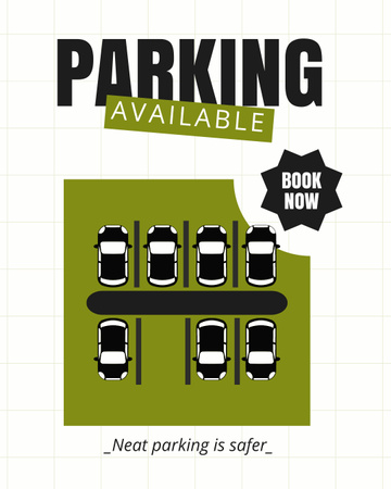 Parking Lot Reservation for Car Instagram Post Vertical Design Template