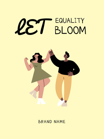 Phrase about Equality with Dancing Girls Poster US Šablona návrhu