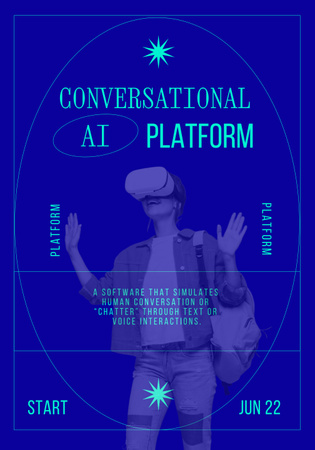Platilla de diseño Explore Conversational Ai Platform Poster 28x40in
