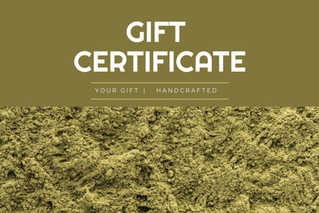 Matcha Offer with green Tea powder Gift Certificate Design Template