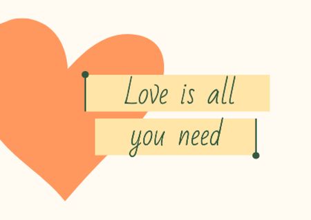 Template di design Love inspiration with Heart icon Postcard