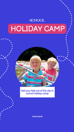 Children in School Holiday Camp Instagram Story Design Template