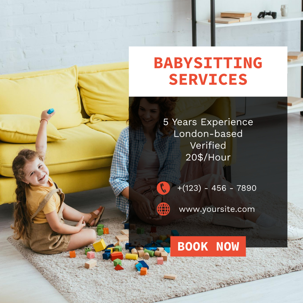 Modèle de visuel Verified Childcare Service Agency Promotion - Instagram