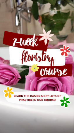 Template di design Florists Course With Practice And Roses TikTok Video