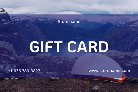 Durable Tools for Hiking Journeys Gift Voucher Gift Certificate Design Template