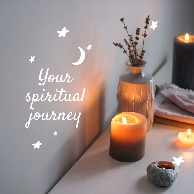Astrological Inspiration with Cozy Candles Instagram tervezősablon