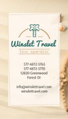 Travel Agency Ad with Shells on Sand