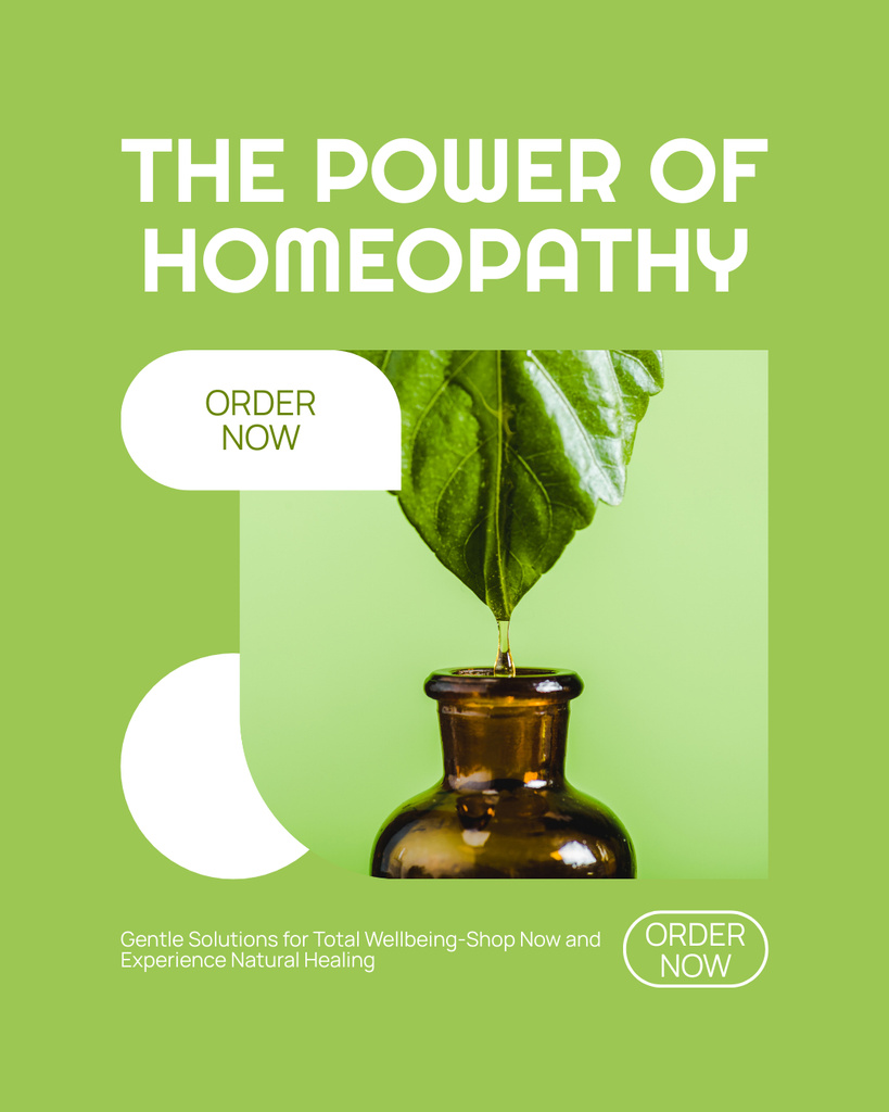 Plantilla de diseño de Wellbeing Staff Shop Offer Homeopathy Supplements Instagram Post Vertical 