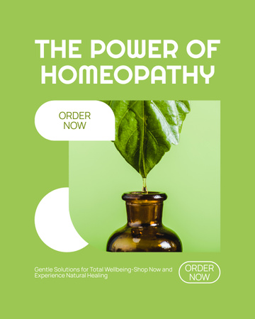 Sağlık Personeli Mağazası Homeopati Takviyeleri Teklif Ediyor Instagram Post Vertical Tasarım Şablonu