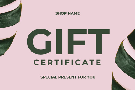 Zöld és lila virágos utalvány Gift Certificate tervezősablon