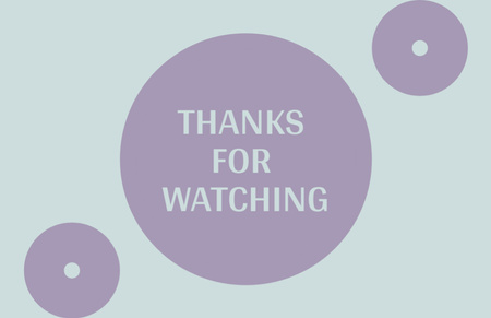 Ontwerpsjabloon van Thank You Card 5.5x8.5in van Bedankt voor het kijken naar Quote met Violet Circles